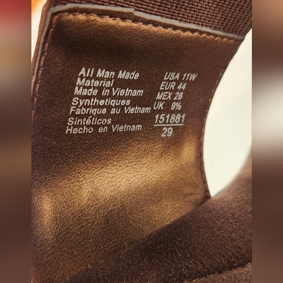 DexFlex Wedges Bronze Metallic Faux Leather Open Toe Mule Heel Sandal 11 Wide - Picture 4 of 7